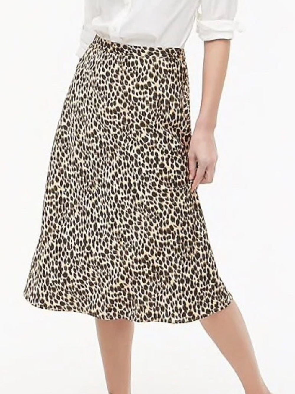 J. Crew Leopard Print A-Line Skirt